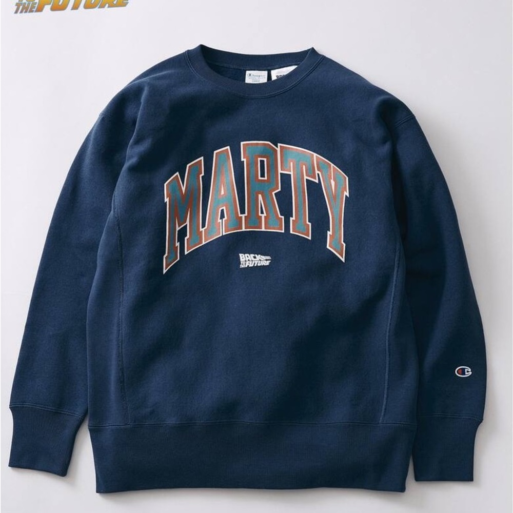 CHAMPION x BACK TO THE FUTURE] Bespoke Reverse Weave Crew "MARTY"